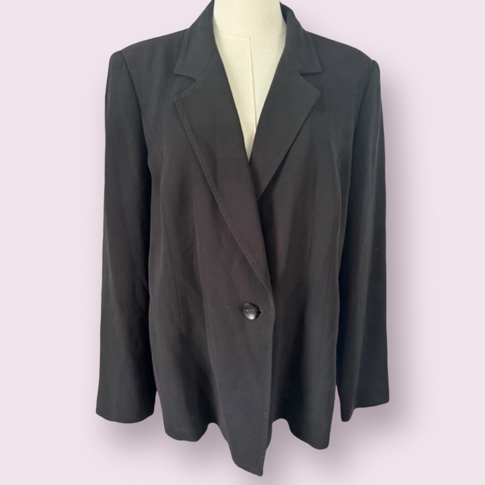 Marina Rinaldi Black Classic Italian Blazer Jacket Giacca Tailored Plus Size